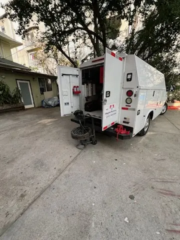 Magnet Plumbing service vehicle on-site for Water Heater Repair in Fellsmere